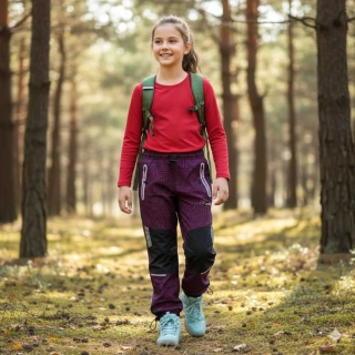 Dívčí outdoorové kalhoty Kugo G9652 růžové