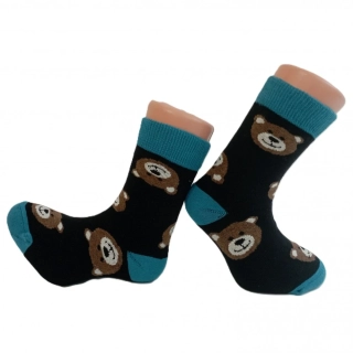 Dětské zimní termo ponožky Trepon Bear černé