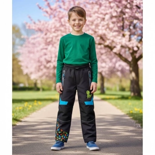 Chlapecké softshellové kalhoty nezateplené Kugo HK5302 šedé