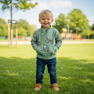 Chlapecká mikina Kugo ZM8845 zelená