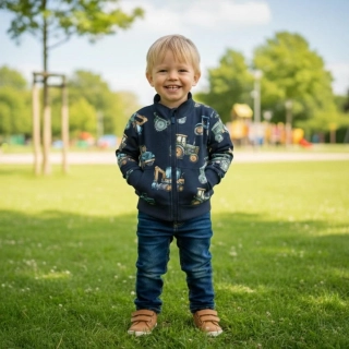 Chlapecká mikina Kugo ZM8845 tmavě modrá