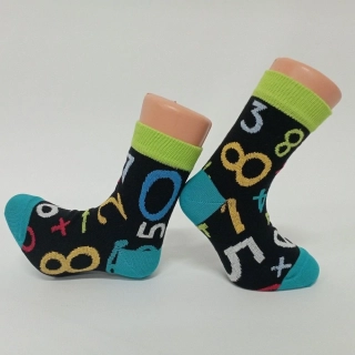 Dětské ponožky Trepon Number černo-tyrkysové