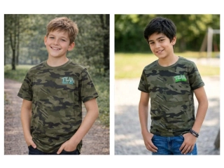 Chlapecké maskáčové tričko Kugo TM8751