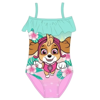 Dívčí plavky jednodílné Tlapková patrola 52442969 růžová / mentolová