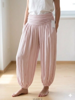 Dámské harémové kalhoty Aladin světle růžové