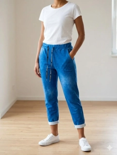 Dámské rifllové tepláky Adam tmavě modré