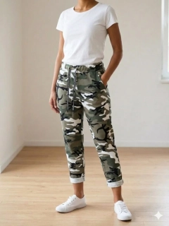 Dámské maskáčové tepláky Adam zelené