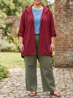 Dámský mikinový kardigan Sára - vínová