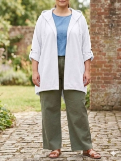 Dámský mikinový kardigan Sára - bílá