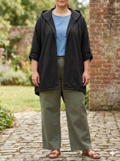 Dámský mikinový kardigan Sára - černá