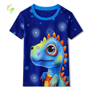 Chlapecké tričko krátký rukáv Kugo FC0369 modré s dinem