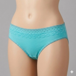 Bavlněné dámské kalhotky Elevek K117 tyrkysové