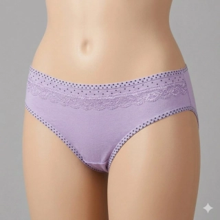 Bavlněné dámské kalhotky Elevek K117 fialové