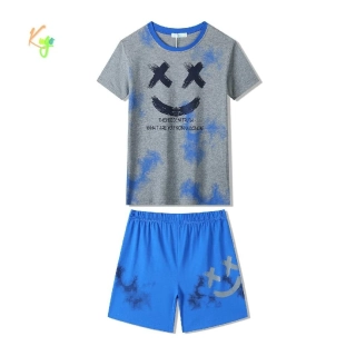 Chlapecké letní pyžamo (krátké) Kugo MP5886 šedé