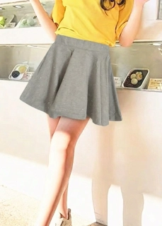 Dívčí sukně Kugo BS2390 šedá se třpytkami