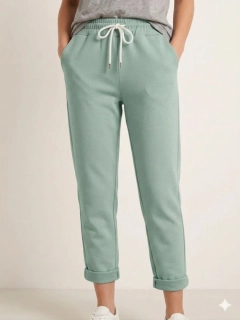Pohodlné máslové kalhoty s kapsami Sport zelené