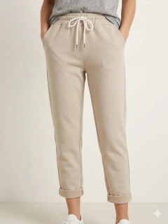 Pohodlné máslové kalhoty s kapsami Sport smetanové