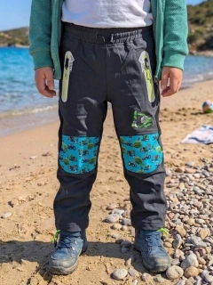 Chlapecké softshellové kalhoty letní Kugo HK8587 šedé