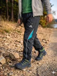 Dětské šusťákové kalhoty Kugo H216B šedé