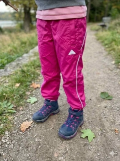 Dětské šusťákové kalhoty Kugo H216B růžové