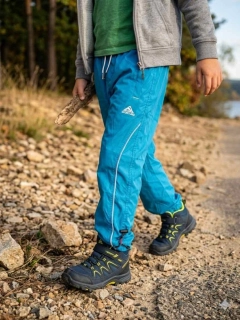 Dětské šusťákové kalhoty Kugo H216B modré