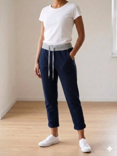 Dámské bavlněné tepláky Adam tmavě modré