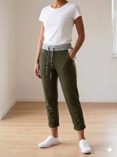 Dámské bavlněné tepláky Adam khaki