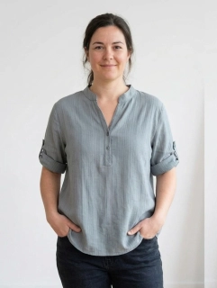 Dámské viskózové halenkové tričko Sára šedé