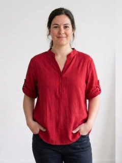 Dámské viskózové halenkové tričko Sára červené