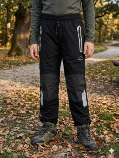 Dětské outdoorové kalhoty plátěné Kugo FK7616 černé zipy