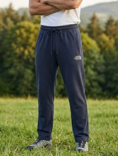 Moderní pánské rovné tepláky Kugo ZT8843 tmavě modré