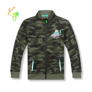 Dětská maskáčová mikina Kugo JK9534 zelený traktor