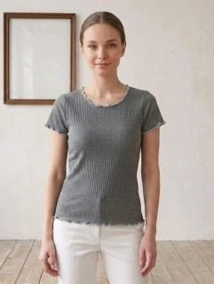 Viskózové dámské tričko krátký rukáv Rosa šedé