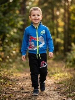 Chlapecká tepláková souprava Kugo JO9309 modrá