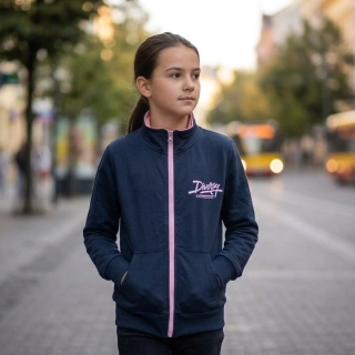 Trendy dívčí mikina Kugo ZM8881A tmavě modrá