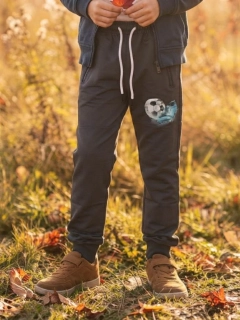 Bavlněné chlapecké tepláky Kugo QZT8931 tmavě šedé