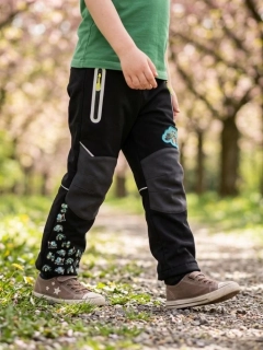 Chlapecké softshellové kalhoty zateplené Kugo HK5850 černé