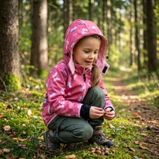 Dívčí softshellová bunda zateplená Kugo HB5871 růžová