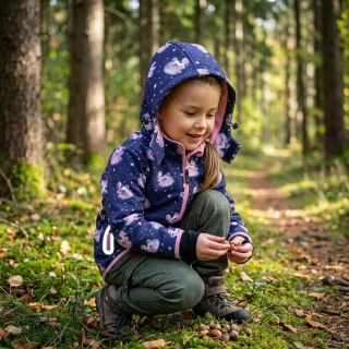 Dívčí softshellová bunda zateplená Kugo HB5871 fialová