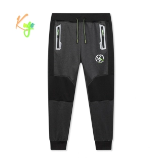 Teplé softshellové tepláky chlapecké Kugo GK8655 černo-šedé