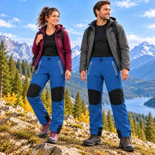 Jarní / podzimní outdoorové kalhoty Kugo G8553 modré