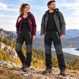 Jarní / podzimní outdoorové kalhoty Kugo G8553 černé