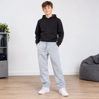 Silné chlapecké tepláky Kugo SF5711 s chloupkem šedé