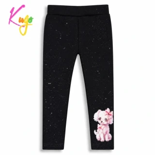 Zateplené dívčí legíny Kugo WK1235 černé