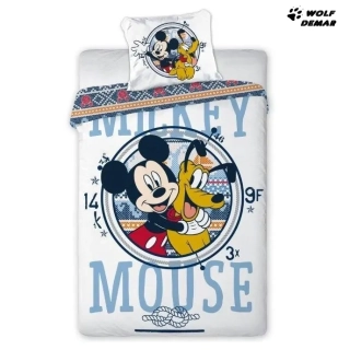Dětské povlečení do postýlky Mickey a Pluto 100x135 cm