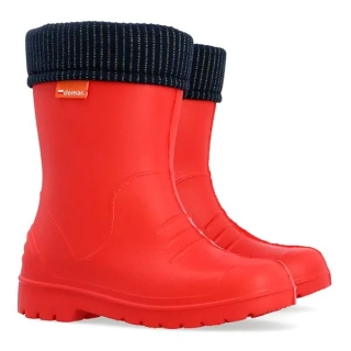 Dětské zateplené holinky Demar Dino D červené