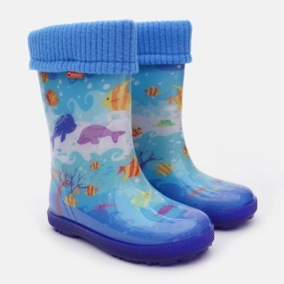 Dětské zateplené holínky Demar Hawai Lux Exclusive EG Oceán