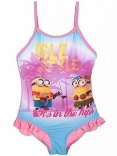 Dívčí jednodílné plavky Mimoni růžové, vel. 3 roky