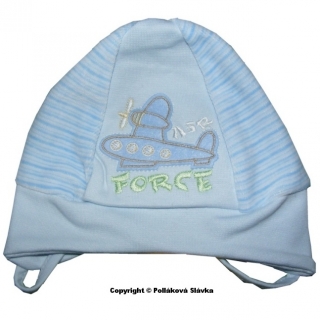 Dětská čepice Fido Plane sv. modrá, vel. 38-40 cm