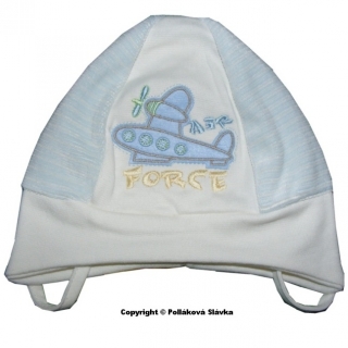 Dětská čepice Fido Plane béžová, vel. 38-40 cm